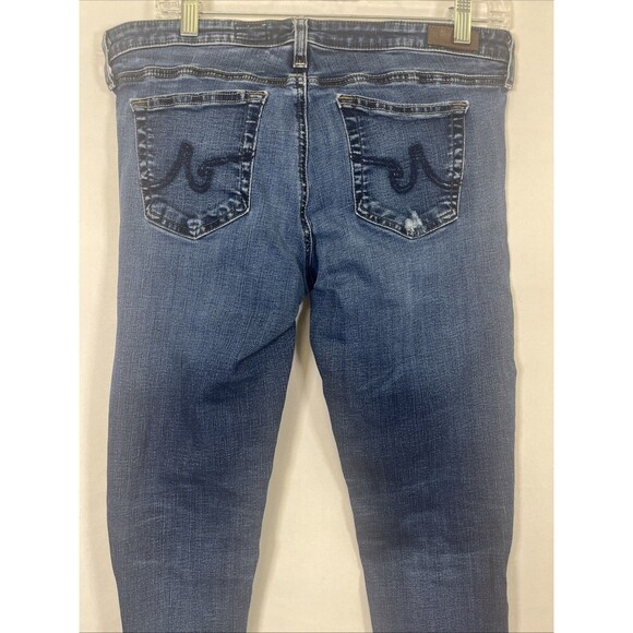 AG Adriano Goldschmied Jeans The Legging Ankle Super Skinny Distressed  31R - Picture 8 of 12